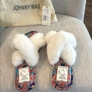 NWT Johnny Was Indi X Slippers Size 9